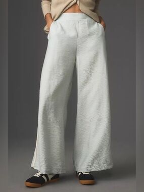 Daily Practice Anthropologie Straight Leg Pants Light Green Size Medium